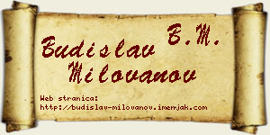 Budislav Milovanov vizit kartica